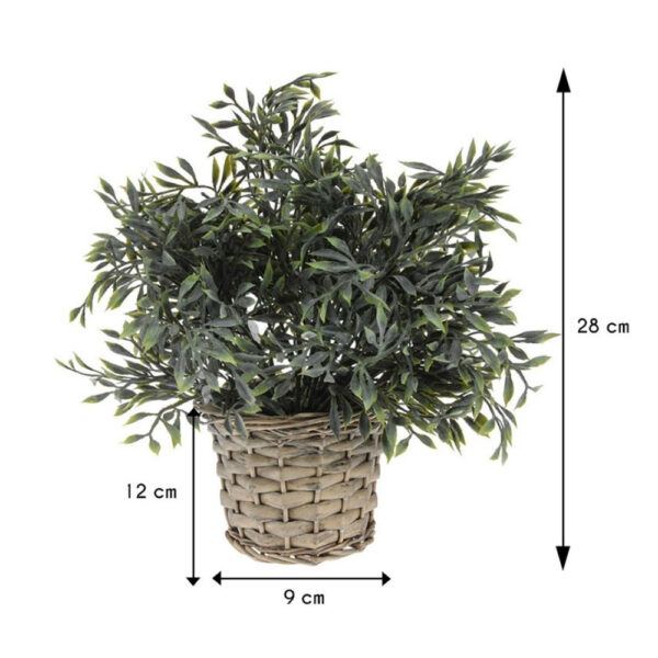 Artificial Plant In Leaf Basket 28Cm