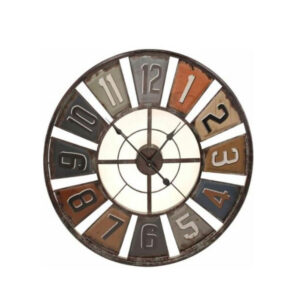 Wall Clock 80Cm Metal Antique Design