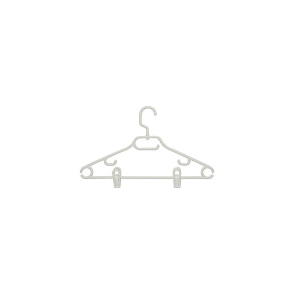 Dress Hanger With Notch Clips 3 Pc Pack White