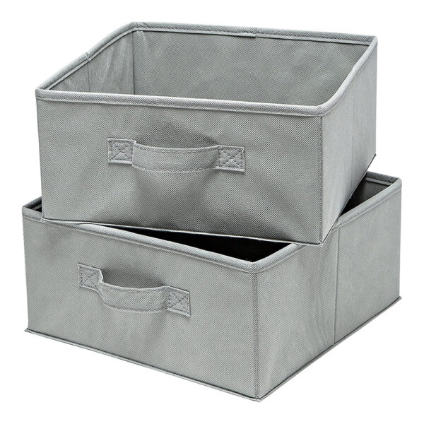 Storage Drawers 2 Pcs Pack Grey