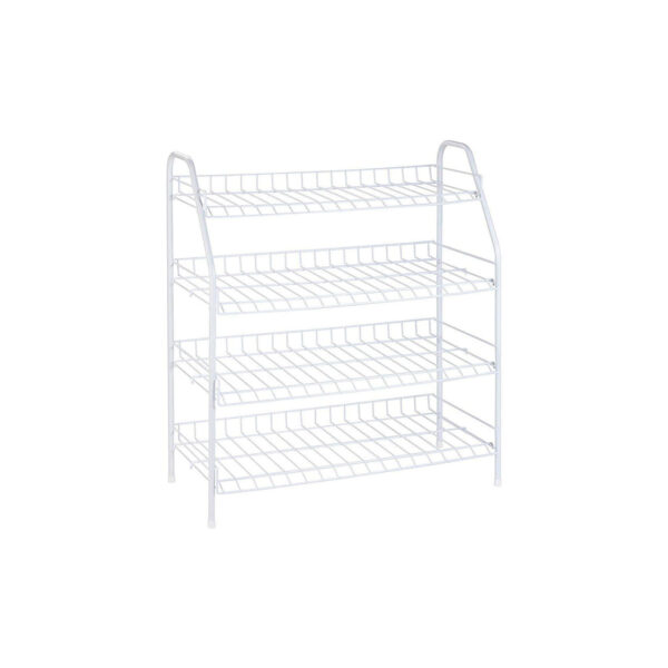 Shoe Wire Storage Rack,4-Tier White