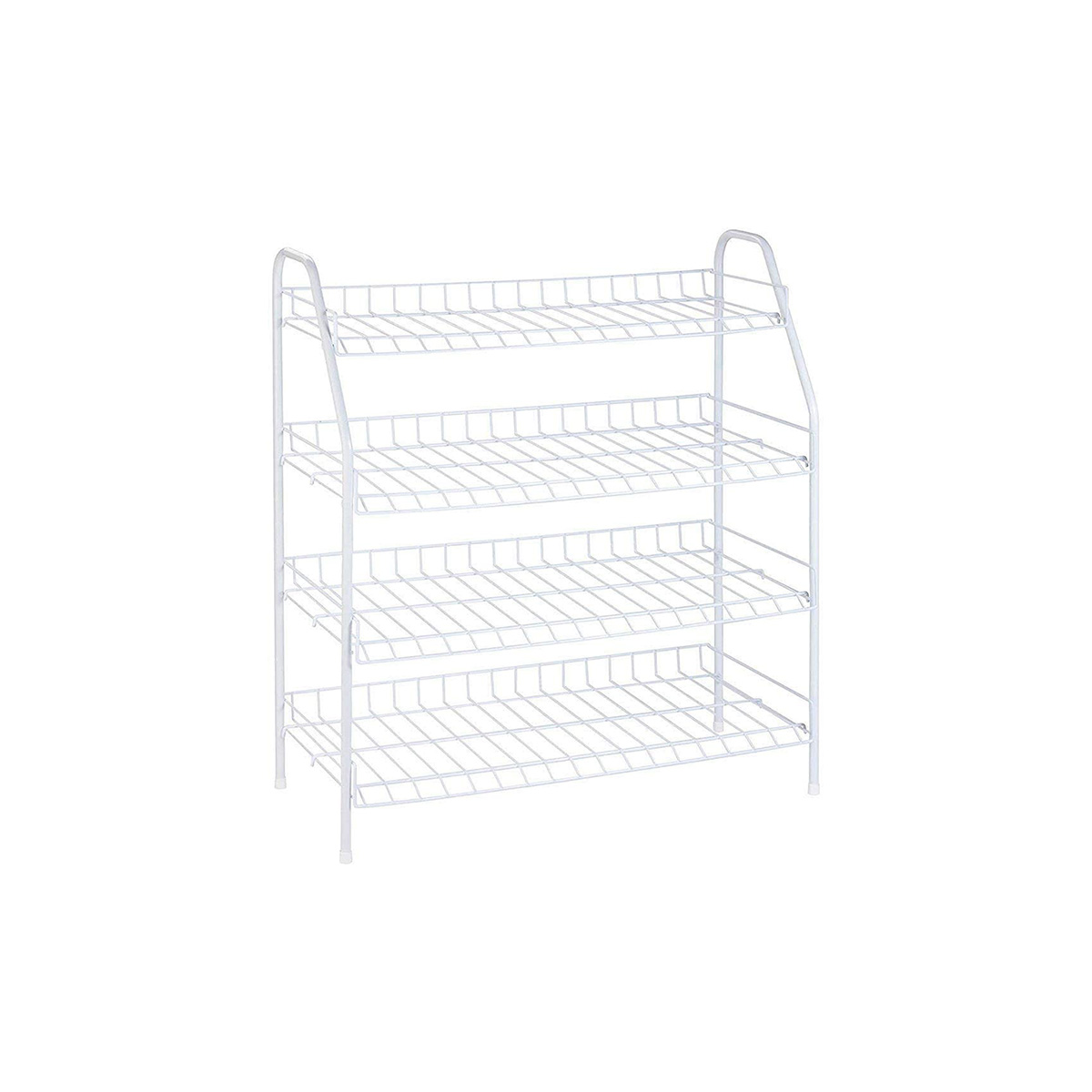 HCD-194_1 Shoe Wire Storage Rack,4-Tier White - Image 1