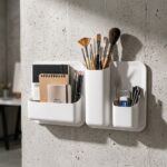 Magnetic Wall Storage Organizer Set 5 Pcs White - Image 4