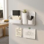 Magnetic Wall Storage Organizer Set 5 Pcs White - Image 5