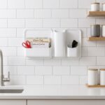 Magnetic Wall Storage Organizer Set 5 Pcs White - Image 6
