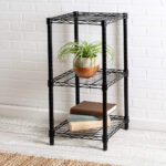 Wire Shelving Unit 3 Tier Black - Image 3