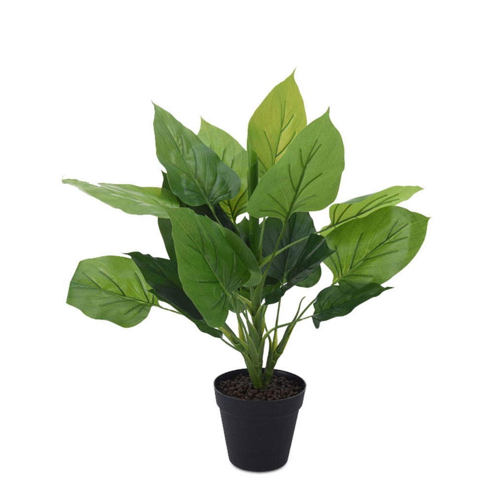 ARTIFICIAL PLANT LEAF IN POT 10cm – JB Saeed Home & Hardware