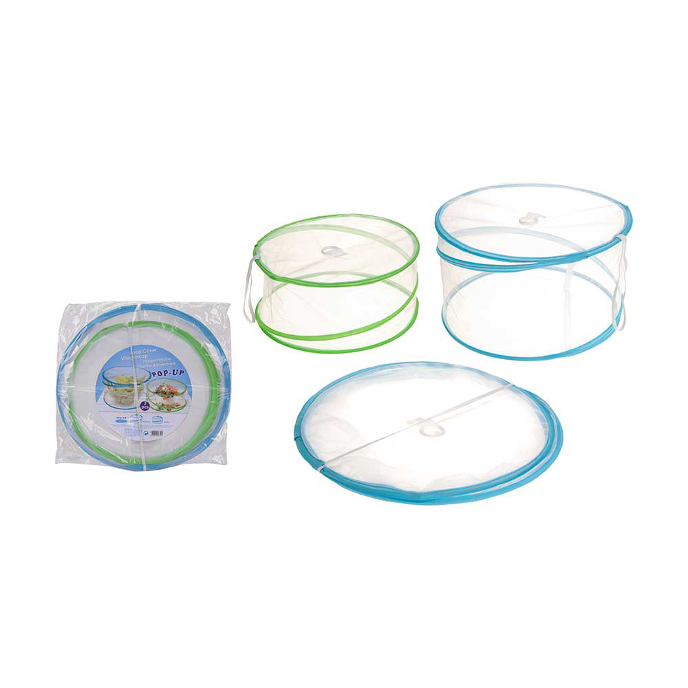 KPM-1540_1 Pop-Up Food Cover Mesh Screen Set 2Pcs - Image 1