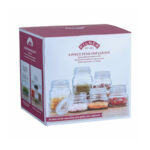 Push Top Square 6 Pieces Storage Jars - Image 2