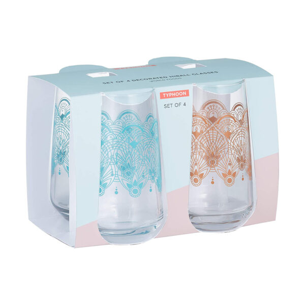 World Foods 4 Hi Balls Glasses