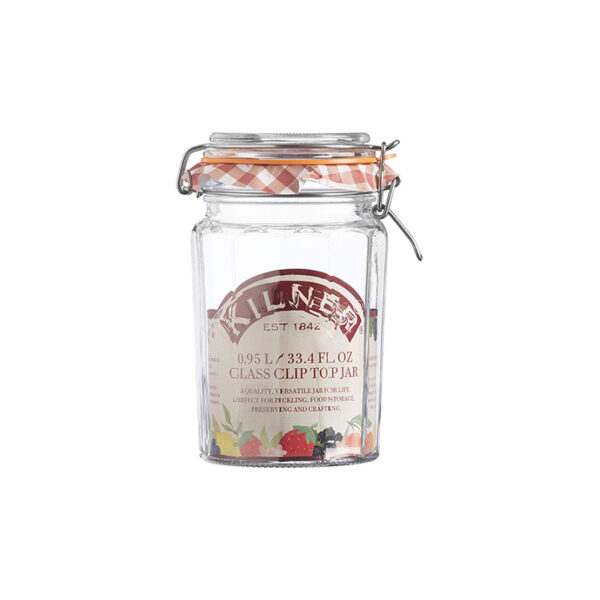 Facetted Clip Top Jar 950 Ml