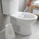 Toilet Brush Holder Simple With Rim Cleaner White - Image 2