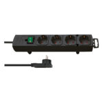 Extension Socket 4-Way Strip With Flat Plug And Switch