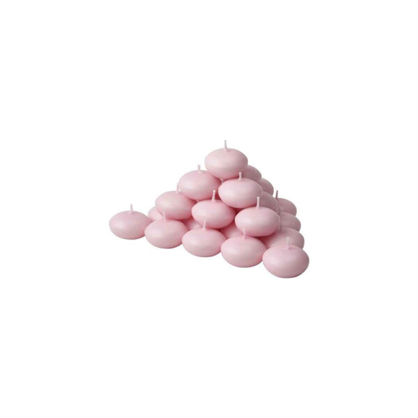 Floating Candle Lit Pink 24Pc Fenomen
