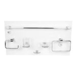 Bathroom Accessories Set 6 Pc Chrome
