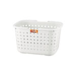 Laundry Basket Medium Clear White
