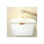 Laundry Basket Medium Clear White - Image 2