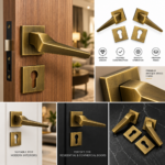 Lever Handle On Square Rose Old Bronze Naxos - Image 2