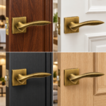 Lever Handle On Square Rose Old Bronze Chicago - Image 2