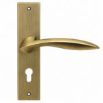 Lever Handle On Plate Old Bronze Chicago