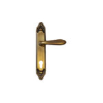 Lever Handle Set With Plate Matt Old Antique Brass