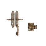 Main Door Handle Matt Old Antique Brass