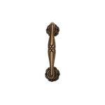 Pull Handle With Rose Matt Old Antique