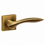 Lever Handle On Square Rose Old Bronze Chicago