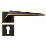 Lever Handle On Square Rose Shadowed Bronze Naxos
