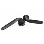 Lever Handle On Round Rose Shadowed Bronze Moon Zinc Crytal - Image 2