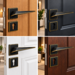 Lever Handle On Square Rose Shadowed Bronze Naxos - Image 2