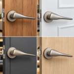 Lever Handle On Round Rose Nickle Pearl Galaxy - Image 2
