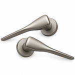 Lever Handle On Round Rose Nickle Pearl Galaxy