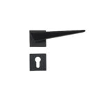 Lever Handle On Square Rose Black Naxos