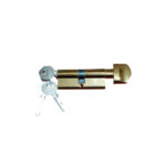 Single Cylinder 70Mm (Key+Knob) Gold Plated