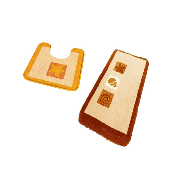 Bath+Toilet Rug (2Pc) Beach Rust