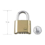 Pad Lock 50Mm Brass Polish (4 Digit) Combination - Image 2