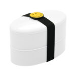 Lunch Box With Cutlery White Smiley