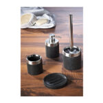 Bath Acc 4Pc Stone Black - Image 2
