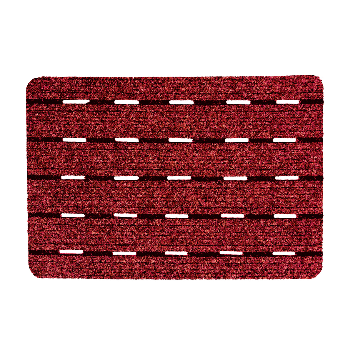 OGS-211_1 Perforated Rips Door Mat Red - Image 1