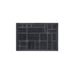 Rubber Mat Diagonal Lines Structure Black