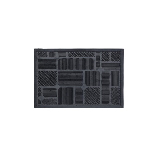 Rubber Mat Diagonal Lines Structure Black