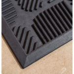 Rubber Mat Diagonal Lines Structure Black - Image 3