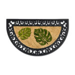 Coco Relief Door Mat Monstera Leaves