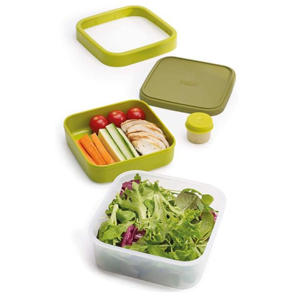 Salad Box 3 In 1 (1.2 L) Green "Goeat" - Joseph Joseph