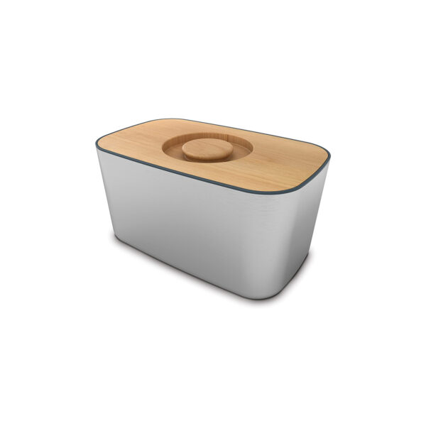 Bread Bin With Cutting Board Lid, Stainless Steel - Joseph Joseph