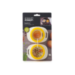 Poach-Pro Set Of 2 Egg Poachers Yellow/White - Joseph Joseph