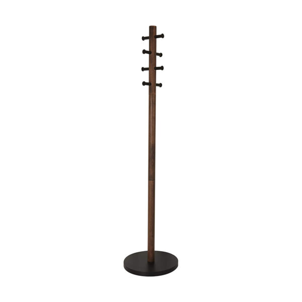 Pillar Coat Rack Black - Walnut