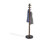 Pillar Coat Rack Black - Walnut - Image 2