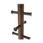 Pillar Coat Rack Black - Walnut - Image 3